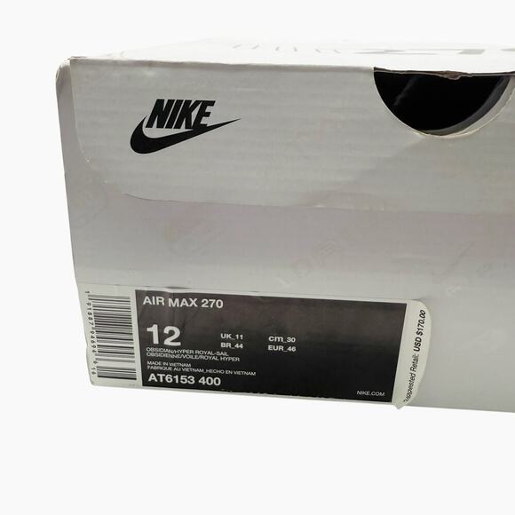 Nike Air Max 270‎ OBSIDIAN/HYPER ROYAL-SAIL Men’s Size 12 main image 5